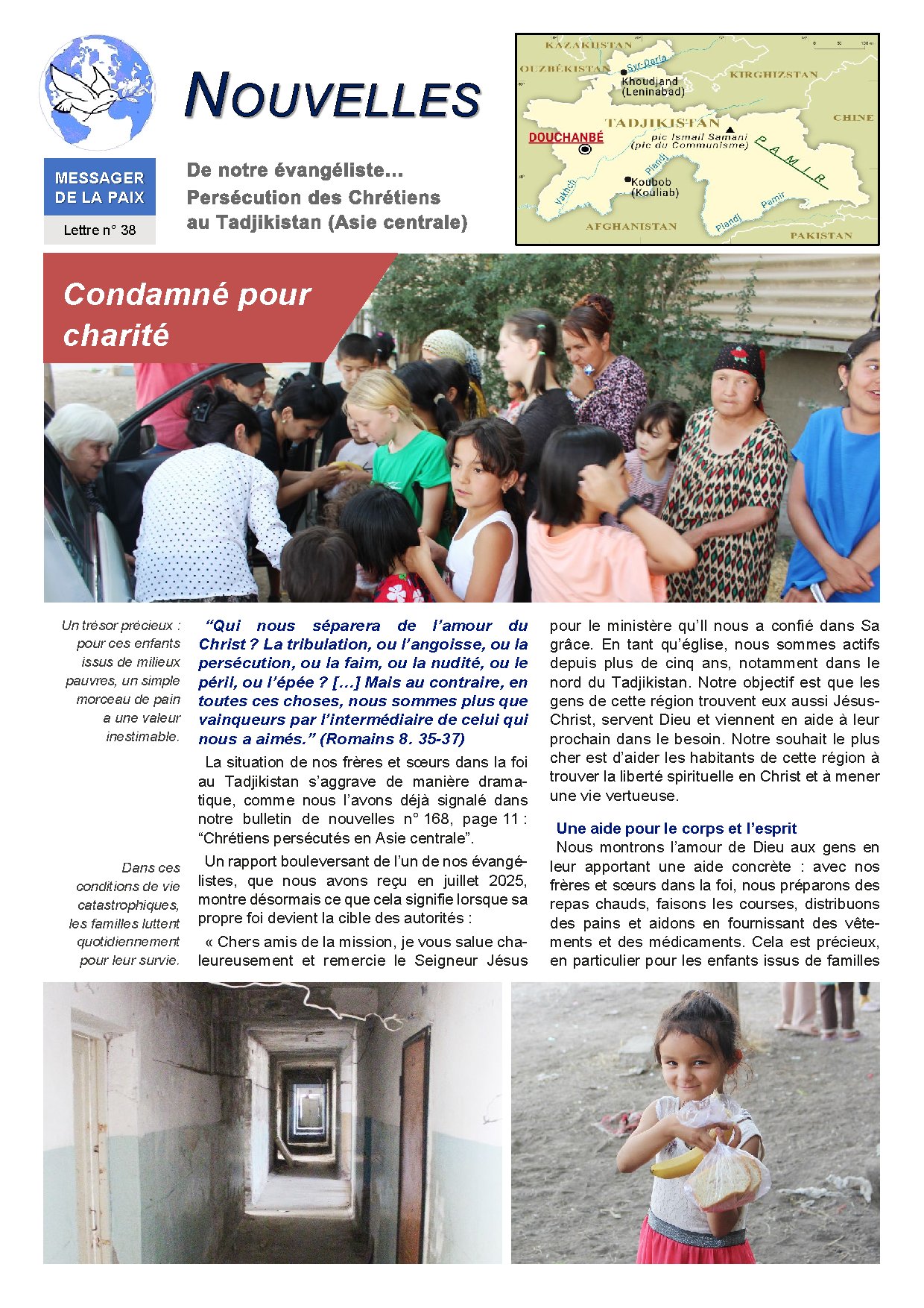 Couverture de N° 38 Lettre de Nouvelles Condamne pour charite Tadjikistan 17 10 2025